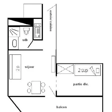 Apartmán Le France - 3/4 Pers. 4 Couchages Le France - 615fr - Plagne Centre Mae-1984